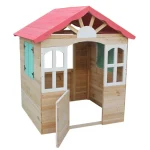 Dečija drvena kućica za igru na otvorenom KINDER HOME - za dvorište i baštu, 115×102×129 cm - Слика 2