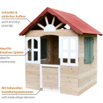 Dečija drvena kućica za igru na otvorenom KINDER HOME - za dvorište i baštu, 115×102×129 cm - Слика 14