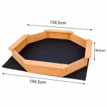 Dečiji drveni peskarnik KINDER HOME – model sa 8 strana i 4 sedišta, 134,5×134,5 cm - Слика 2