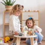 Dečiji drveni edukativni sto sa lavirintom i perlama KINDER HOME - Слика 6