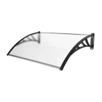 Nadstrešnica 150x100 Crna Providna 5mm Leksan - Слика 2