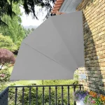 Bočna sklopiva tenda za balkon 140cm Siva