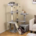 Maca Lounge grebalica i penjalica za mačke 136cm Siva - Слика 4