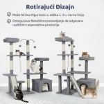 Maca Lounge grebalica i penjalica za mačke 136cm Siva - Слика 6