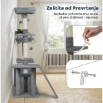 Maca Lounge grebalica i penjalica za mačke 136cm Siva - Слика 7