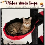 Maca Halloween penjalica i grebalica za Mačke do plafona 300cm Crna - Слика 3