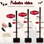 Maca Halloween penjalica i grebalica za Mačke do plafona 300cm Crna - Слика 4
