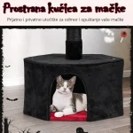Maca Halloween penjalica i grebalica za Mačke do plafona 300cm Crna - Слика 6