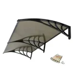 Nadstrešnica Aluminijumska 200x120cm Crna Bronza 5mm