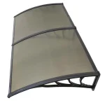Nadstrešnica Aluminijumska 200x120cm Crna Bronza 5mm - Слика 2