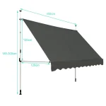 Montelux Easy 350x120cm Siva Balkonska Tenda - Слика 3