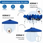 Venturo Garden 3x3m Plavi Paviljon sa mehanizmom - Слика 4