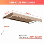 Montelux Solara 250x200cm Bež Tenda - Слика 3