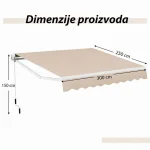 Montelux Solara 300x250cm Bež Tenda - Слика 3