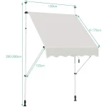 Montelux Easy 150x120cm Bež Balkonska Tenda - Слика 3
