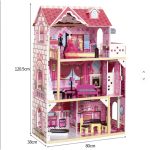 Drvena Kućica za Lutke – Princess Mansion sa Nameštajem - Слика 7