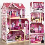 Drvena Kućica za Lutke – Princess Mansion sa Nameštajem - Слика 4