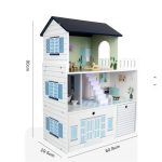 Drvena Kućica za Lutke – Modern Family House sa Nameštajem - Слика 6