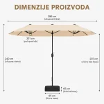 Venturo Garden 4x2m Bež Suncobran Pravougaoni - Слика 8