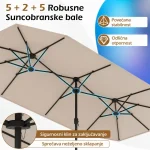 Venturo Garden 4x2m Bež Suncobran Pravougaoni - Слика 5