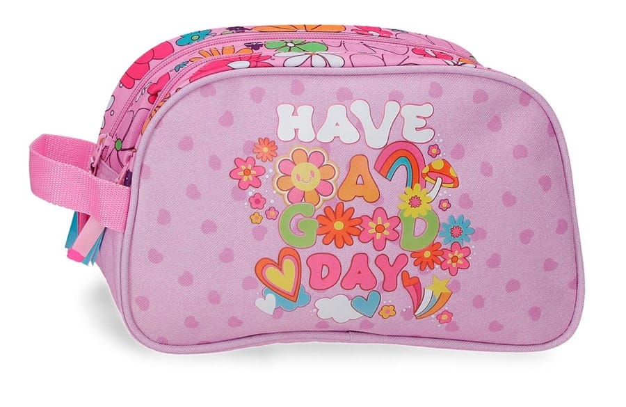 110084437082 MOVOM HAVE A GOOD DAY dečiji neseser sa 2 pregrade - ljubičasta - Слика 1