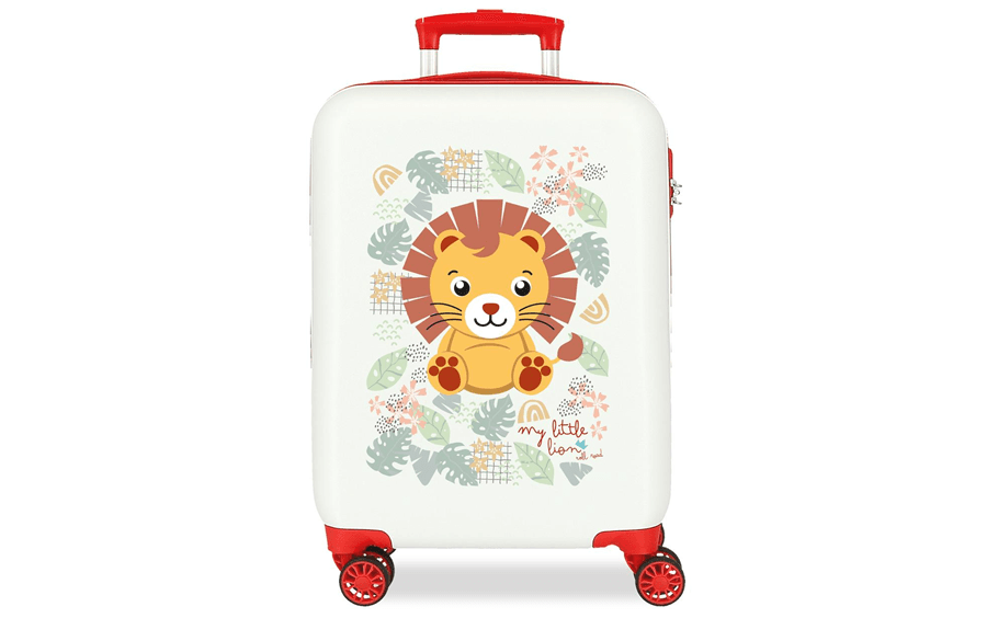 130061105017 ROLL ROAD HAPPY PETS dečiji kofer 50 cm - bela/crvena - Слика 1