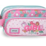 ENSO GIRL ZONE prazna pernica sa 3 pregrade - pink