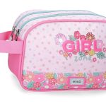ENSO GIRL ZONE dečiji neseser sa 2 pregrade - pink