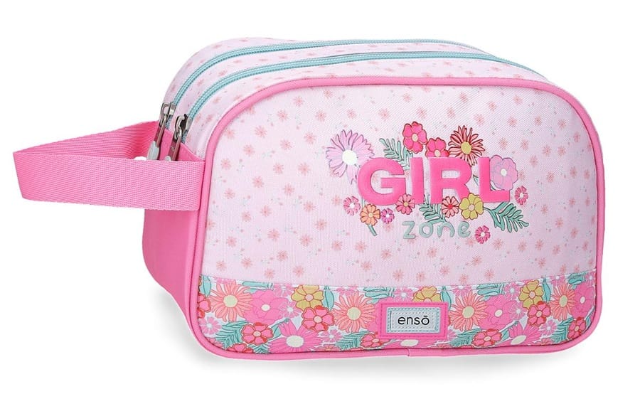 210089436071 ENSO GIRL ZONE dečiji neseser sa 2 pregrade - pink - Слика 1