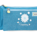 ENSO HAPPINESS prazna pernica sa 3 pregrade - plava