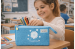 ENSO HAPPINESS prazna pernica sa 3 pregrade - plava - Слика 2