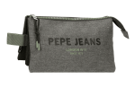 PEPE JEANS EDEMON prazna pernica sa 3 pregrade - siva