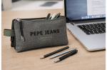 PEPE JEANS EDEMON prazna pernica sa 3 pregrade - siva - Слика 2