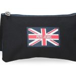 PEPE JEANS HENRY prazna pernica sa 3 pregrade - crna