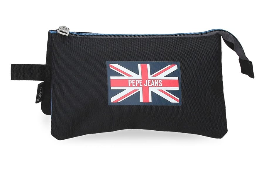 410114405020 PEPE JEANS HENRY prazna pernica sa 3 pregrade - crna - Слика 1