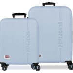 PEPE JEANS ARIS set kofera 2/1 - sky blue