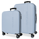 PEPE JEANS MONTANA set kofera 2/1 - sky blue