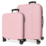 PEPE JEANS MONTANA set kofera 2/1 - powder pink