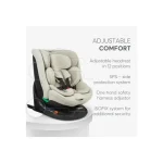 Kikka Boo I-Van i-Size auto sedište 40-150 cm ISOFIX Light Beige KKB00083 - Слика 3