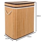 Ruhhy Korpa za Veš Bambus 60x54x35cm - Слика 3