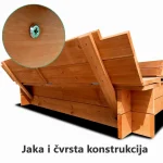 SuperToys Dečiji Peskarnik sa Krovom i Klupama - Слика 4