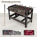 Sportivo 3u1 multifunkcionalni sto za igre 125 cm - Слика 3