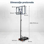 Sportivo Koš podesive visine 206–273 cm - Слика 3