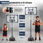 Sportivo Koš podesive visine 206–273 cm - Слика 4