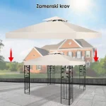 Venturo Gazebo zamensko platno 3x3m Bež - Слика 2