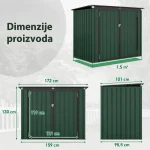 Domaro Metalna kućica za kante za otpatke - Слика 3