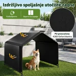 Domaro Nadstrešnica za pse sa vodootpornim krovom - Слика 6