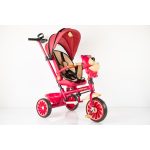 Dečiji tricikl sa rotirajućim sedištem i ručkom za upravljanje – Meda pink BCK0966 - Слика 4