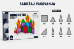 Magnetni konstruktor Rainbow Mini zamak 48 delova ST0723778B Magnetne kocke - Слика 8