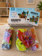 Magnetni konstruktor set Rainbow Ball run 69 delova A1571502B Magnetne kocke - Слика 5
